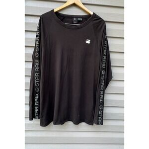 G-Star Raw Graphic Long Sleeve T Shirt Men Satur Raglan R T L Large Black